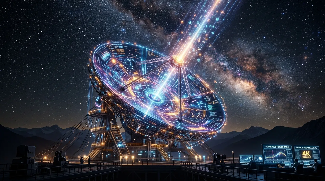 A colossal digital telescope capturing terabytes of data streams