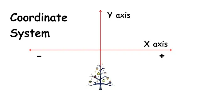 describing the coordinate system in 2 dimension.