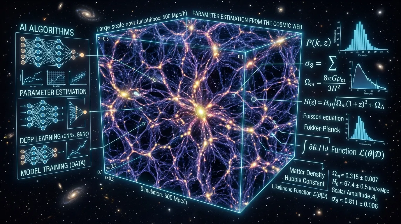 3D map of the cosmic web with AI algorithms analyzing dark matter filaments