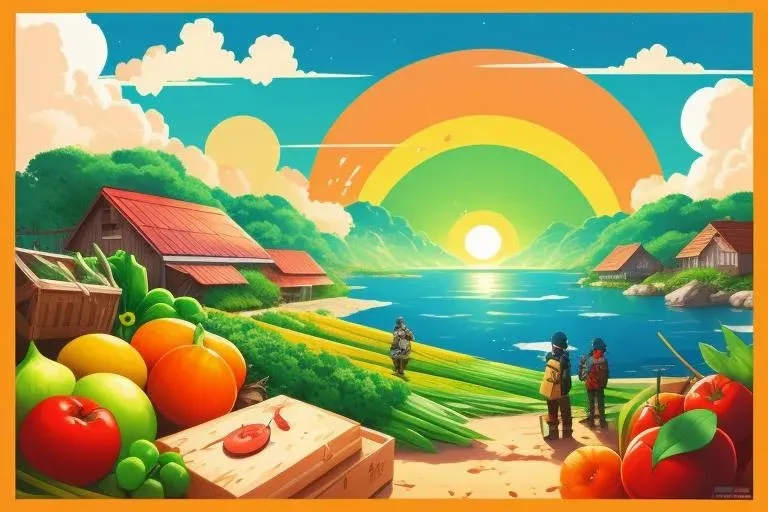 a peaceful town beside a huge lake.