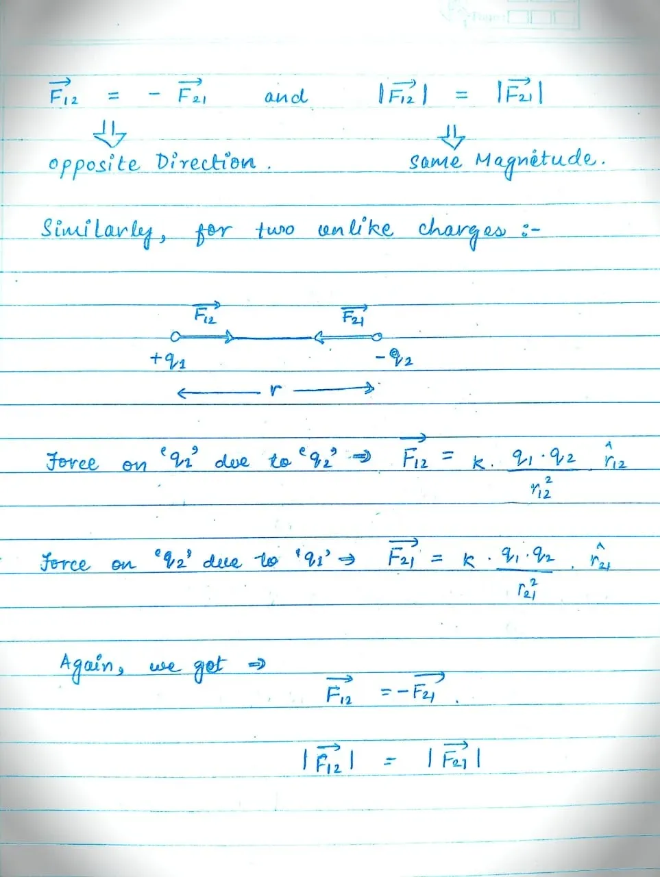 Vector form of coulomb s law 2